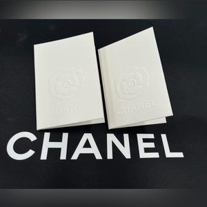 Set of 2 - CHANEL Paper Card Receipt Holder white Envelope